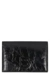 Balenciaga Leather Wallet In Black