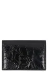 Balenciaga Leather Wallet In Black