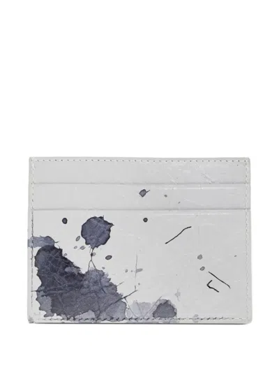 Balenciaga Leather Wallet In Gray