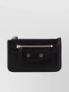 BALENCIAGA LEATHER WALLET WITH TEXTURED FINISH AND METAL HARDWARE