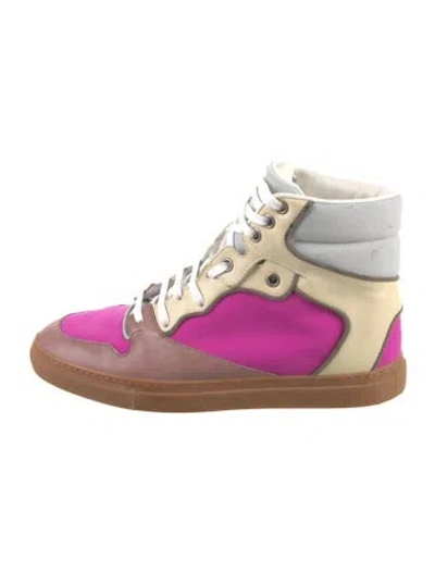 Pre-owned Balenciaga Leather Wedge Sneakers In Multi
