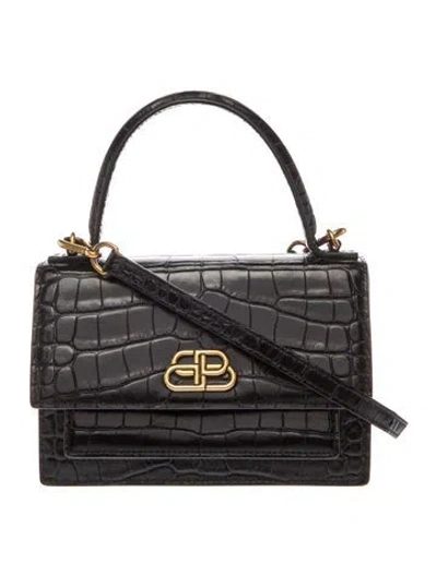 Pre-owned Balenciaga Leather Xs Satchel Xs In Black