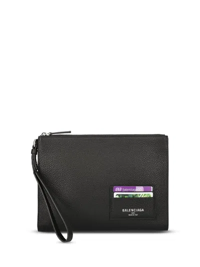 BALENCIAGA BALENCIAGA LEATHER ZIPPED POUCH BAGS
