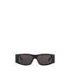 Balenciaga Womens Gold Bb0096s Dynasty Rectangle-frame Acetate Sunglasses In Black