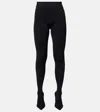 Balenciaga Stretch Leggings In Spandex In Black