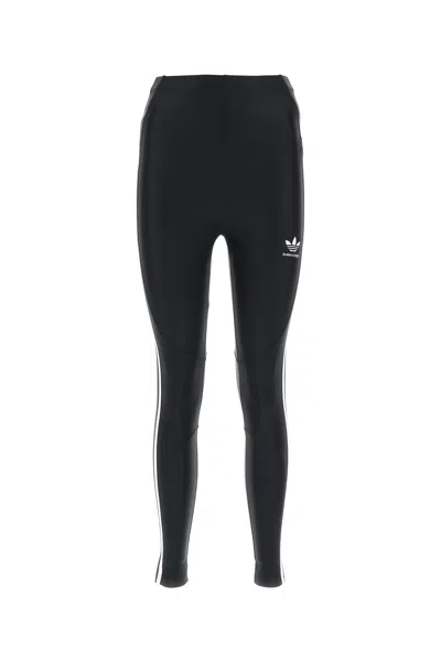 Balenciaga Black Stretch Nylon Leggings