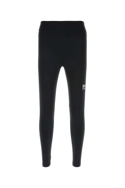 Balenciaga Reflective Logo Leggings In Black