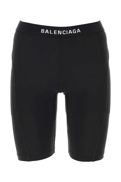 Balenciaga Athletic Cycling Shorts In Black