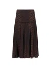 Balenciaga Godet-panelled Silk-crepe Midi Skirt In Animal Print