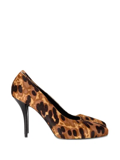 Pre-owned Balenciaga Leopard-print Pumps In Brown