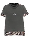 Balenciaga Leopard-print T-shirt In Brown