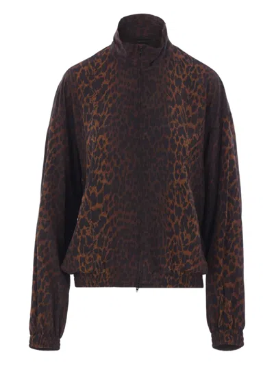BALENCIAGA LEOPARD-PRINT ZIP-UP JACKET