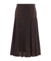 Balenciaga Godet-panelled Silk-crepe Midi Skirt In Multi
