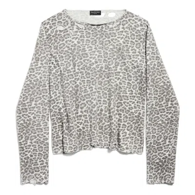 Balenciaga Leopard Sweater 'brown' In Gray