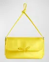 Balenciaga Leopolda Distressed Satin Pochette Shoulder Bag In 7213 Yellow