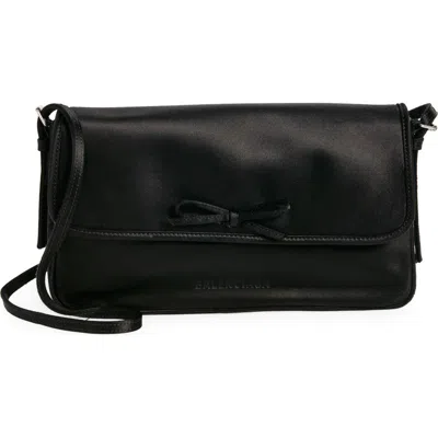 Balenciaga Leopolda Satin Shoulder Bag In Black