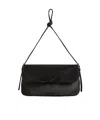Balenciaga Leopolda Distressed Satin Pochette Shoulder Bag In Black