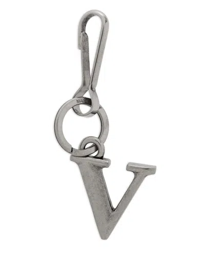 Balenciaga Letter-charm Keyring In Gold