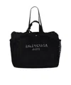 Balenciaga Letter Pattern Shoulder Bag In Black