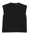 Balenciaga Women's License Sleeveless T-shirt In Black In Black
