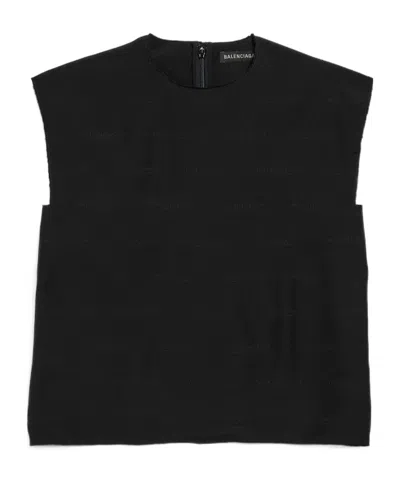 Balenciaga Women's License Sleeveless T-shirt In Black