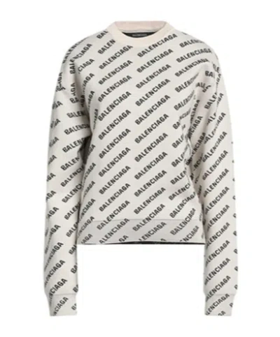 Balenciaga Light And Thin Knitted Sweater In White