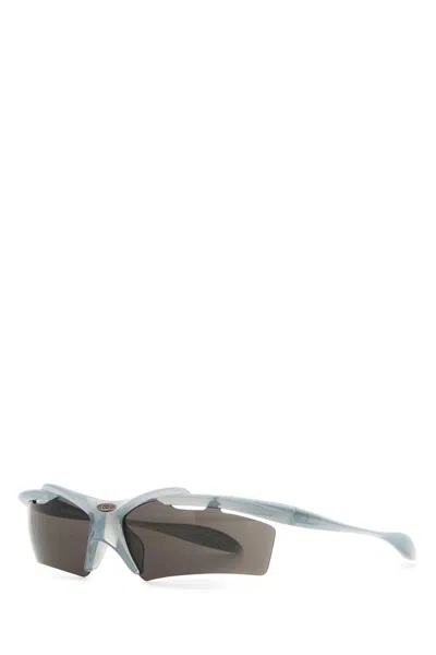 BALENCIAGA BALENCIAGA LIGHT BLUE ACETATE TURBO RECTANGLE SUNGLASSES