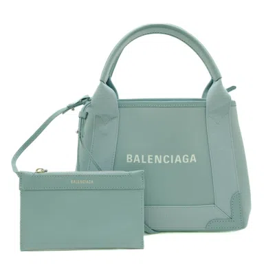 Pre-owned Balenciaga Light Blue Canvas Tote Bag ()