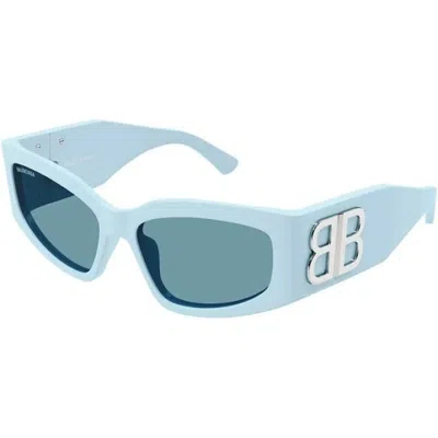 Balenciaga Light Blue Cat Eye Ladies Sunglasses Bb0321s 014 57