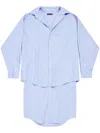 Balenciaga Layered Bb Classic Chemisier Dress In Blue