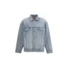 Balenciaga Collared Regular Jacket Long Sleeves Pockets In Blue