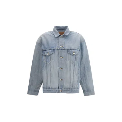 BALENCIAGA LIGHT BLUE COTTON DENIM JACKET