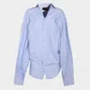 BALENCIAGA LIGHT BLUE COTTON SHIRT