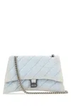 Balenciaga Light-blue Crush M Shoulder Bag In Light Blue