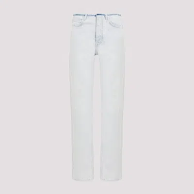 Balenciaga Light Blue Cut Off Waistband Cotton Jeans