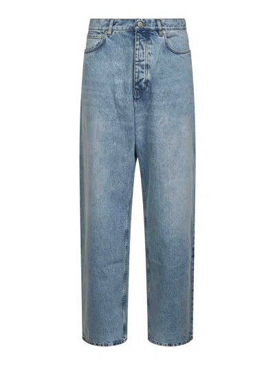 Balenciaga Men Light Blue Denim Baggy Jeans