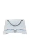 Balenciaga Light-blue Denim Crush M Shoulder Bag
