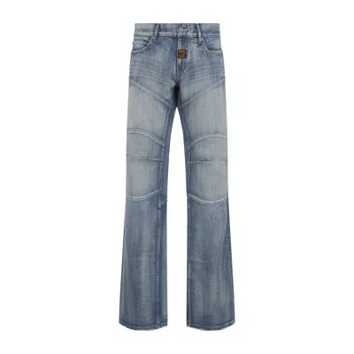 Balenciaga Light Blue Fitted Low Waist Denim Jeans