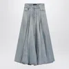 Balenciaga Maxi Skirt With Innovative Design And Five-pocket Style In Blue