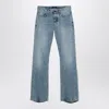 Balenciaga Light Jeans With Distressed Hem In Blue