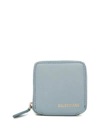Balenciaga Light Blue Leather Coin Purse (authentic Pre-loved)