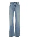 Balenciaga Light Blue Low Waisted Straight Jeans In Denim Woman