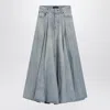 Balenciaga Maxi Skirt With Innovative Design And Five-pocket Style In Blue