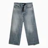 BALENCIAGA NAVY WASHED OUT BAGGY JEANS FOR MEN