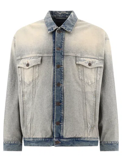 Balenciaga Light Blue Oversized Denim Jacket For Men