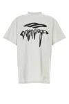 Balenciaga Grey 3b Liquefied Oversized T-shirt In Black