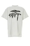 Balenciaga Light Grey Cotton Oversize T-shirt In Dirtywhiteblack