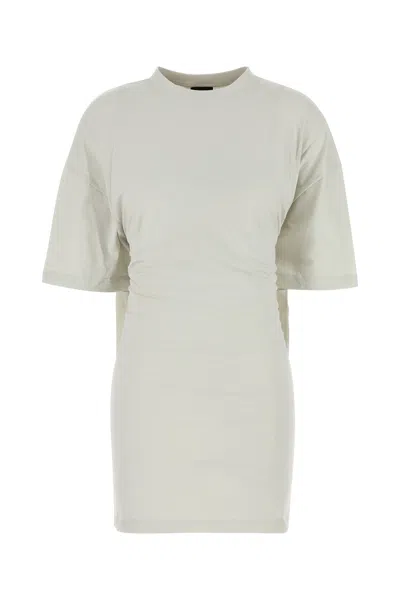 BALENCIAGA ABITO T-SHIRT IN COTONE GRIGIO CHIARO  DONNA