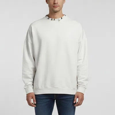 Pre-owned Balenciaga Light Grey Jersey Pierced Round Distressed Sweatshirt L In Gray