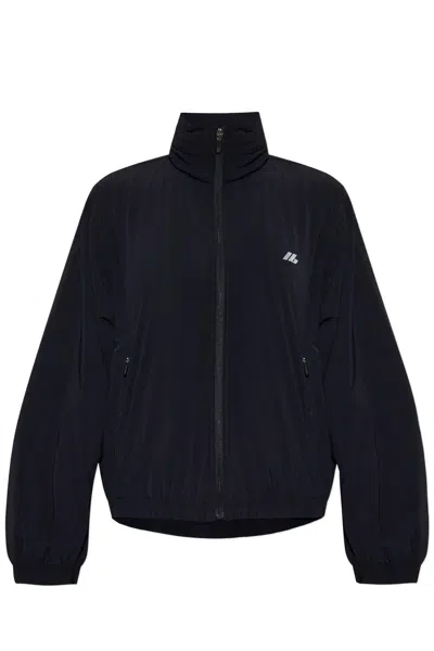 Balenciaga Light Jacket With Printed Logo In Black
